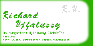 richard ujfalussy business card